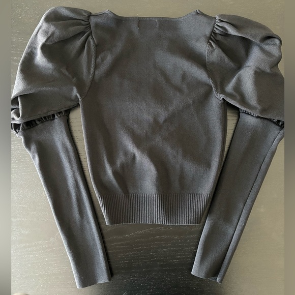 Petal & Pup, Black Ribbed Blouse, Small - Picture 2 of 4